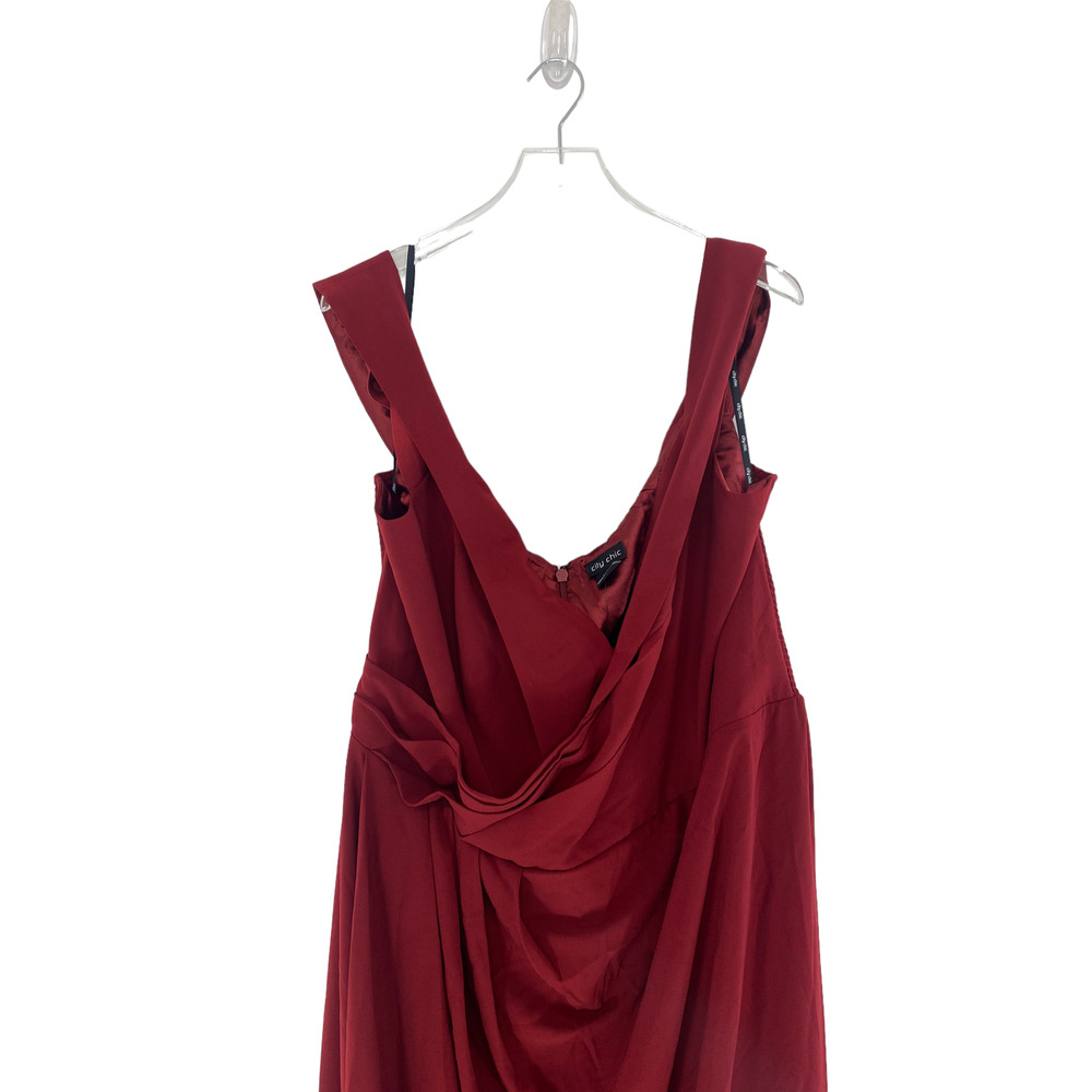 City Chic Off-Shoulder Maxi Dress in Wine - Picture 4 of 12